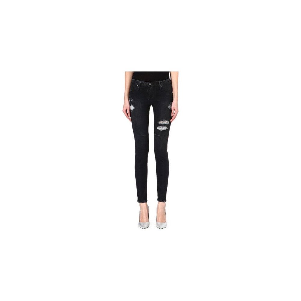 $300 RTA Road to Awesome WAXED Distress SKINNY Jeans USED GREY 28